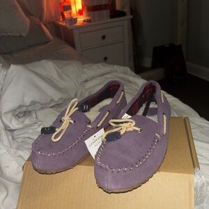 Land’s End Purple Moccasin Slippers